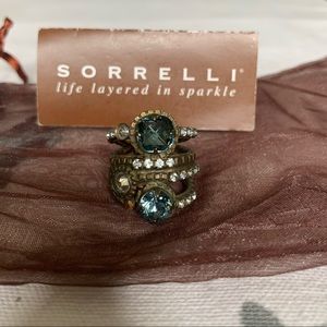 Sorrelli multi gem gold tone ring